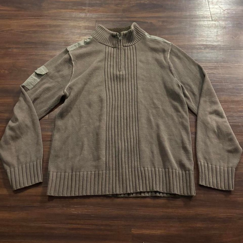 Vintage Solaris Soft and warm brown zip-up sweater #winterwarmth